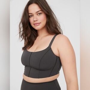 OFFLINE By Aerie Real Me Hold Up! Corset Sports Bra in Black XL